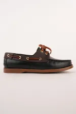 Muggo GENOVA Genuine Leather Lace-up Men's Casual Loafer Shoes