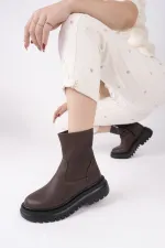 Bottes Muggo PITA à semelle épaisse et fermeture éclair pour femmes