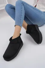 Bottines courtes décontractées Muggo HUG Guaranteed pour femmes, à semelle épaisse et doublure en fourrure.