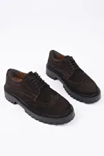 Muggo AMOUR  Bağcıklı Hakiki Deri Kalın Taban Günlük Casual Makosen Kadın Loafer Ayakkabı