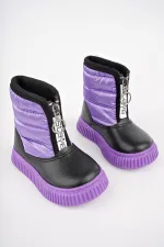 Bottes de pluie et de neige pour bébé Muggo CANDY, confort garanti, avec fermeture éclair avant et doublure en fourrure