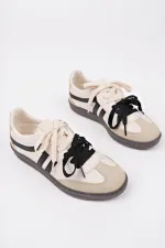 Muggo RETRO Çift Bağcıklı Günlük Kadın Sneaker Spor Ayakkabı