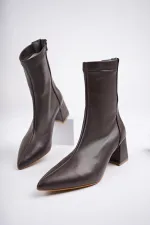 Bottes à talons pour femmes Muggo DARJA garanties à bout pointu et fermeture éclair à l'arrière