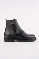 Muggo DRAKO Genuine Leather Double Zipper Men's Winter Chelsea Boots