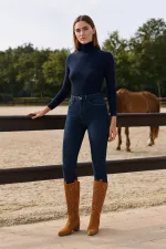 Bottes de cowboy western Muggo TEXAS pour femmes, bout pointu, talon épais brodé 