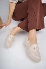 Muggo SUSSIE Guaranteed Metal Buckle Women's Loafer Casual Shoes