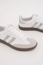 Muggo SPARKLY Kadın Sim Detaylı Günlük Sneaker Spor Ayakkabı