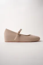 Ballerines Muggo BERNY à talon caché, en cuir, à bride unique pour femmes