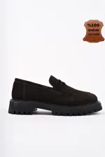 Mocassins Muggo PARADISE en cuir véritable à semelle épaisse, pour femmes, parfaits au quotidien.