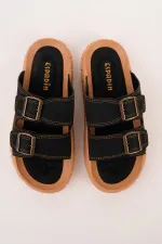 Muggo AUGUSTA Ayarlanabilir Çift Tokalı Günlük Erkek Terlik