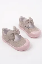 Muggo MOLİNA Cırtlı Fiyonklu Günlük Kız Çocuk İlk Adım Bebek Spor Ayakkabı