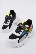 Chaussures de sport unisexes pour enfants Muggo PANTER à semelle épaisse, fermeture velcro et lacets