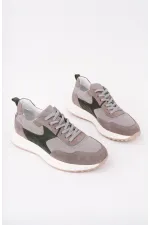 Chaussures de sport décontractées pour hommes Muggo SVENSON, à lacets et semelle épaisse, en cuir véritable.