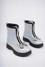 Bottes d'hiver pour enfants Muggo PONNY avec semelle antidérapante garantie, fermeture éclair avant et nœud