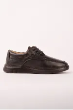 Chaussures décontractées classiques pour hommes Muggo DASH en cuir véritable à lacets et semelle épaisse