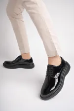 Muggo SMITH Chaussures pour hommes classiques et confortables en cuir véritable, style décontracté, avec semelle orthopédique épaisse.