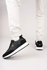 Chaussures de sport décontractées pour hommes Muggo SVENSON, à lacets et semelle épaisse, en cuir véritable.