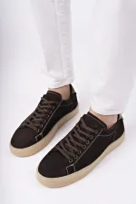 Chaussures de sport décontractées Muggo MIDWAY à lacets en cuir véritable pour hommes