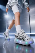 Muggo PATO Çocuk Işıklı Patenli Tekerlekli Sneaker Spor Ayakkabı