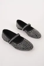 Ballerines décontractées pour femmes Muggo MEDA à strass et bride unique