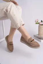 Mocassins décontractés en daim à détails perlés pour femmes Muggo AUREVA