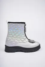 Bottes d'hiver pour enfants Muggo PONNY avec semelle antidérapante garantie, fermeture éclair avant et nœud