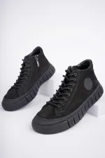 Muggo KAPOOR Guaranteed Lace-up Zipper Genuine Leather Non-Slip Sole Men's Casual Boot