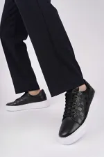 Muggo MORTA Kalın Taban Bağcıklı Hakiki Deri Erkek Günlük Sneaker Spor Ayakkabı