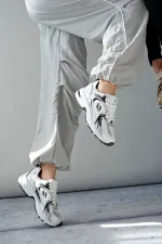 Muggo MOJEH Kadın Ortopedik Günlük Garantili Bağcıklı Yürüyüş Koşu Sneaker Spor Ayakkabı