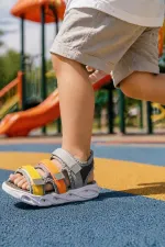 Sandales lumineuses à scratch Muggo NAVI pour garçons