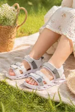 Sandales lumineuses à scratch pour filles Muggo TATU