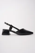 Muggo WONDER Pointed Toe Open Back Women's Low Heel Shoes