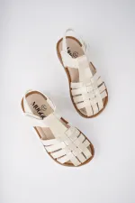 Muggo Rapunzel Garantili Günlük Ortopedik Hafif Taban Cırtlı Kız Çocuk Sandalet