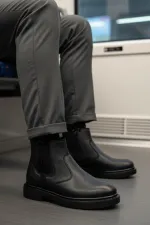 Muggo GERALT Fermuarlı İçi Kürklü Erkek Kışlık Bot