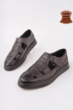 Sandales orthopédiques confortables et classiques décontractées pour hommes Muggo Oliver, en cuir véritable. Garantie Muggo Oliver.