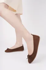 Muggo MİU Fiyonklu Kadın Deri Günlük Babet