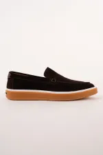Muggo COVENT Genuine Suede Leather Laceless Men's Casual Loafer Shoes