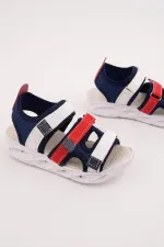 Sandales lumineuses à scratch Muggo NAVI pour garçons