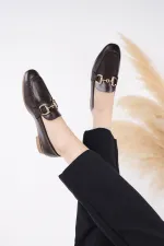 Muggo STRIDE Women's Casual Loafer Shoes with Metal Buckle