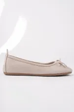 Muggo MİU Fiyonklu Kadın Deri Günlük Babet