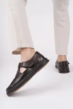 Sandales orthopédiques confortables et classiques décontractées pour hommes Muggo Oliver, en cuir véritable. Garantie Muggo Oliver.