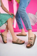 Muggo REHDA Guaranteed Two Buckle Comfortable Sole Adjustable Unisex Slippers