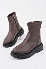 Bottes Muggo PITA à semelle épaisse et fermeture éclair pour femmes