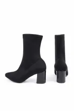 Bottes extensibles à bout pointu et talon compensé pour femmes Muggo MAGNUS