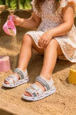 Sandales lumineuses à scratch pour filles Muggo TATU