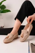 Muggo FAWN Colorful Beaded Detail Women's Casual Loafer Shoes Muggo FAWN Colorful Beaded Detail Women's Casual Loafer Shoes