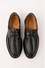Chaussures décontractées classiques pour hommes Muggo FATHER en cuir véritable, à lacets et semelle confortable