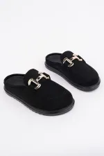 Mocassins Muggo CARLEEN en cuir suédé avec boucle dorée et bout fermé pour femmes