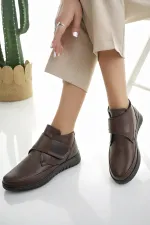 Bottes pour femmes Muggo en cuir véritable avec semelle orthopédique et éperon du talon, garanties médicalement