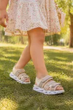 Sandales lumineuses à scratch pour filles Muggo TATU